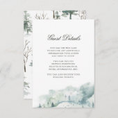 Wedding Gast-Sonderkommandos des Winter-Wald| Begleitkarte (Vorne/Hinten)