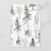 Wedding Gast-Sonderkommandos des Winter-Wald| Begleitkarte (Rückseite)