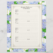 Wedding Gästebuch Blue Hydrangea Lace Floral Flyer (Vorne)