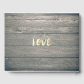 Wedding Gästebuch Champagne Brillen Wood Lights (Rückseite)