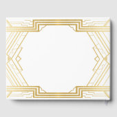 Wedding Gästebuch Gatsby Art Deco Gold der 1920er  (Rückseite)