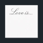 Wedding Gästebuch Verlasse uns eine Note Liebe ist Quadratische Visitenkarte<br><div class="desc">Einfache weiße Hochzeit "Tag der Schreibwaren" Ratgeber Karten zu verwenden,  anstelle eines Gästebuches. Verlass diese kleinen Karten aus und lass deinen Gästen,  ihre Nachricht zu schreiben.</div>