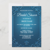 Wedding Geometric Teal Turquoise Bridal Shower Einladung (Vorderseite)