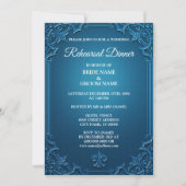 Wedding Geometric Teal Turquoise Rehearsal Dinner Einladung (Vorderseite)