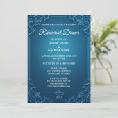Wedding Geometric Teal Turquoise Rehearsal Dinner Einladung (Stehend Vorderseite)