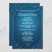 Wedding Geometric Teal Turquoise Rehearsal Dinner Einladung (Vorne/Hinten)