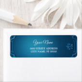 Wedding Geometric Teal Turquoise Return Address (Insitu)