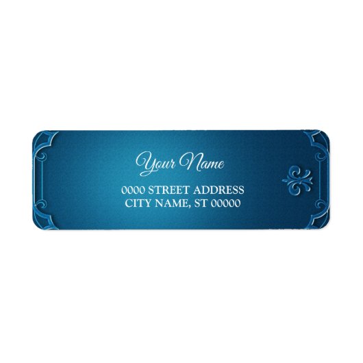 Wedding Geometric Teal Turquoise Return Address (Vorne)