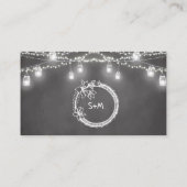 Wedding Geschenk Registry Black Mason Jar Begleitkarte (Rückseite)