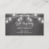 Wedding Geschenk Registry Black Mason Jar Begleitkarte (Vorderseite)