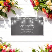 Wedding Geschenk Registry Black Mason Jar Begleitkarte