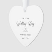 Wedding Gift Just Married Keepsake Ornament (Vorderseite)