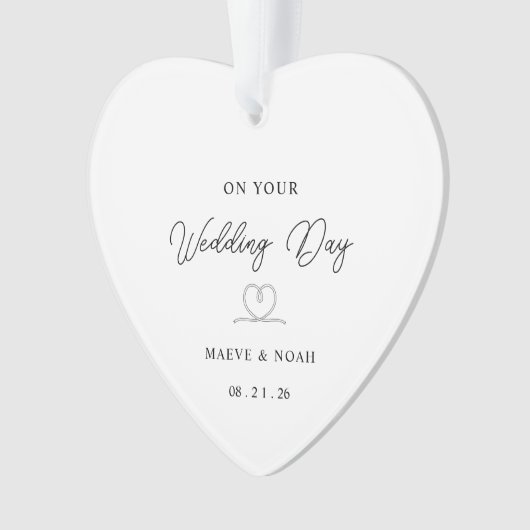 Wedding Gift Just Married Keepsake Ornament (Vorderseite)