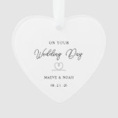 Wedding Gift Just Married Keepsake Ornament (Vorderseite)