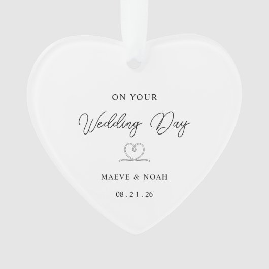 Wedding Gift Just Married Keepsake Ornament (Vorderseite)