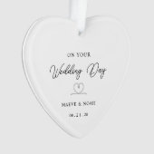 Wedding Gift Just Married Keepsake Ornament (Vorderseite)