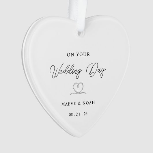 Wedding Gift Just Married Keepsake Ornament (Vorderseite)
