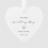 Wedding Gift Just Married Keepsake Ornament (Vorderseite)