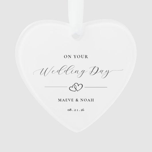 Wedding Gift Just Married Keepsake Ornament (Vorderseite)