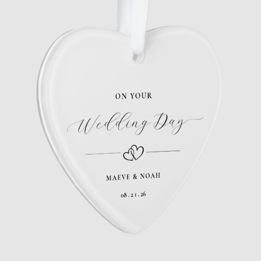 Wedding Gift Just Married Keepsake Ornament (Vorderseite)