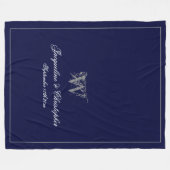 Wedding Gift Monogram Script Newlywed Keepake Fleecedecke (Vorderseite (Horizontal))