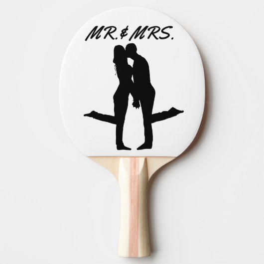 WEDDING GIFT PING PONG PADDLE, MR& MRS. TISCHTENNIS SCHLÄGER (Vorderseite)