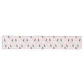 Wedding Gift Table Runner Pink Black Love Text Großer Tischläufer (Horizontal)