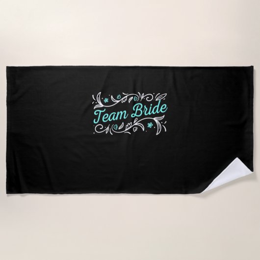 Wedding Gift | Team Bride Strandtuch (Vorderseite)