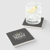 Wedding Gifts | 10th Wedding Anniversary Steinuntersetzer (Seitenansicht)