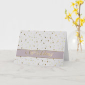 Wedding Glückwunsch-silbernes Gold spielt Karte (Gelbe Blume)