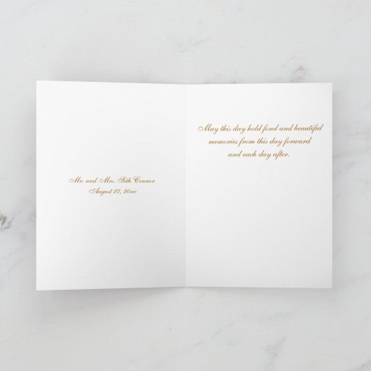 Wedding - Glückwünsche zur Braut und zum Bräutigam Karte (Innenseite)