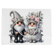 Wedding Gnome Große Geschenktüte (Rückseite)
