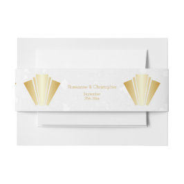 Wedding Gold Art Deco Design Einladungsbanderole