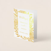 Wedding gold botanical website details luxury folienkarte (Vorderseite)
