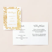 Wedding gold botanical website details luxury folienkarte (Anzeige)