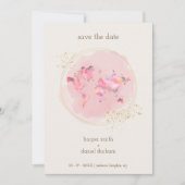 Wedding Gold Effect World Map Save The Date (Vorderseite)