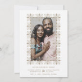 Wedding Gold Fancy Ornament Lace Effect Modern Save The Date (Vorderseite)