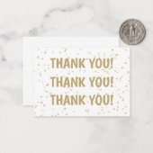 Wedding Gold Glitzer Danke Mitteilungskarte (Vorderseite/Rückseite Beispiel)