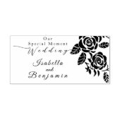 Wedding Gold Rose Black Gummistempel (Prägung)