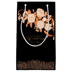 Wedding Gold Rose Black Kleine Geschenktüte
