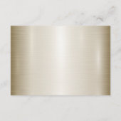 Wedding Gold Verziert Rectangle Dimond Blume Shiny Begleitkarte (Rückseite)