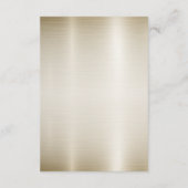 Wedding Gold Verziert Rectangle Dimond Blume Shiny Begleitkarte (Rückseite)