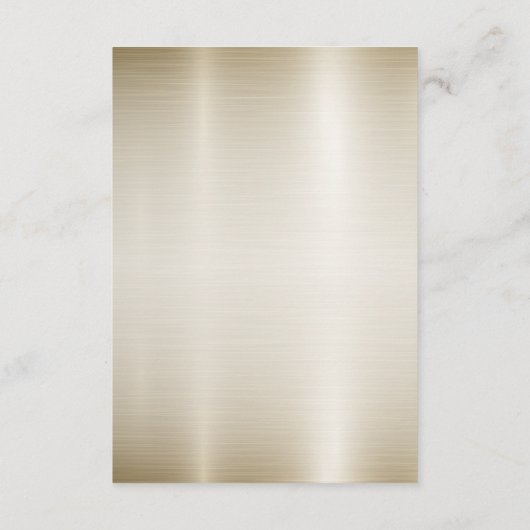 Wedding Gold Verziert Rectangle Dimond Blume Shiny Begleitkarte (Rückseite)