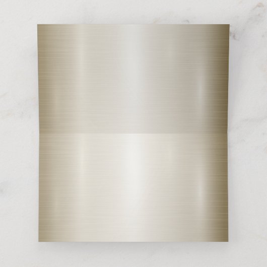 Wedding Gold Verziert Rectangle Dimond Blume Shiny Platzkarte (Innenseite Aufgefaltet)