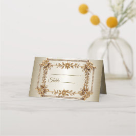 Wedding Gold Verziert Rectangle Dimond Blume Shiny Platzkarte