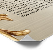 Wedding Gold Verziert Rectangle Dimond Blume Shiny Poster (Ecke)