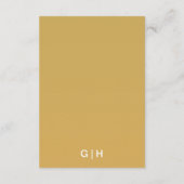 Wedding Gold White Wavy Lines Elegant Minimalistis Begleitkarte (Rückseite)
