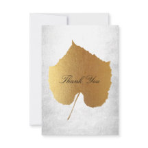 Wedding Golden Leaf Silver Vielen Dank