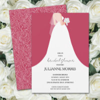 Wedding Gown auf Magenta Brautparty
