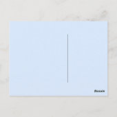 Wedding Gown Blue Black Pastellfarben horizontal Postkarte (Rückseite)